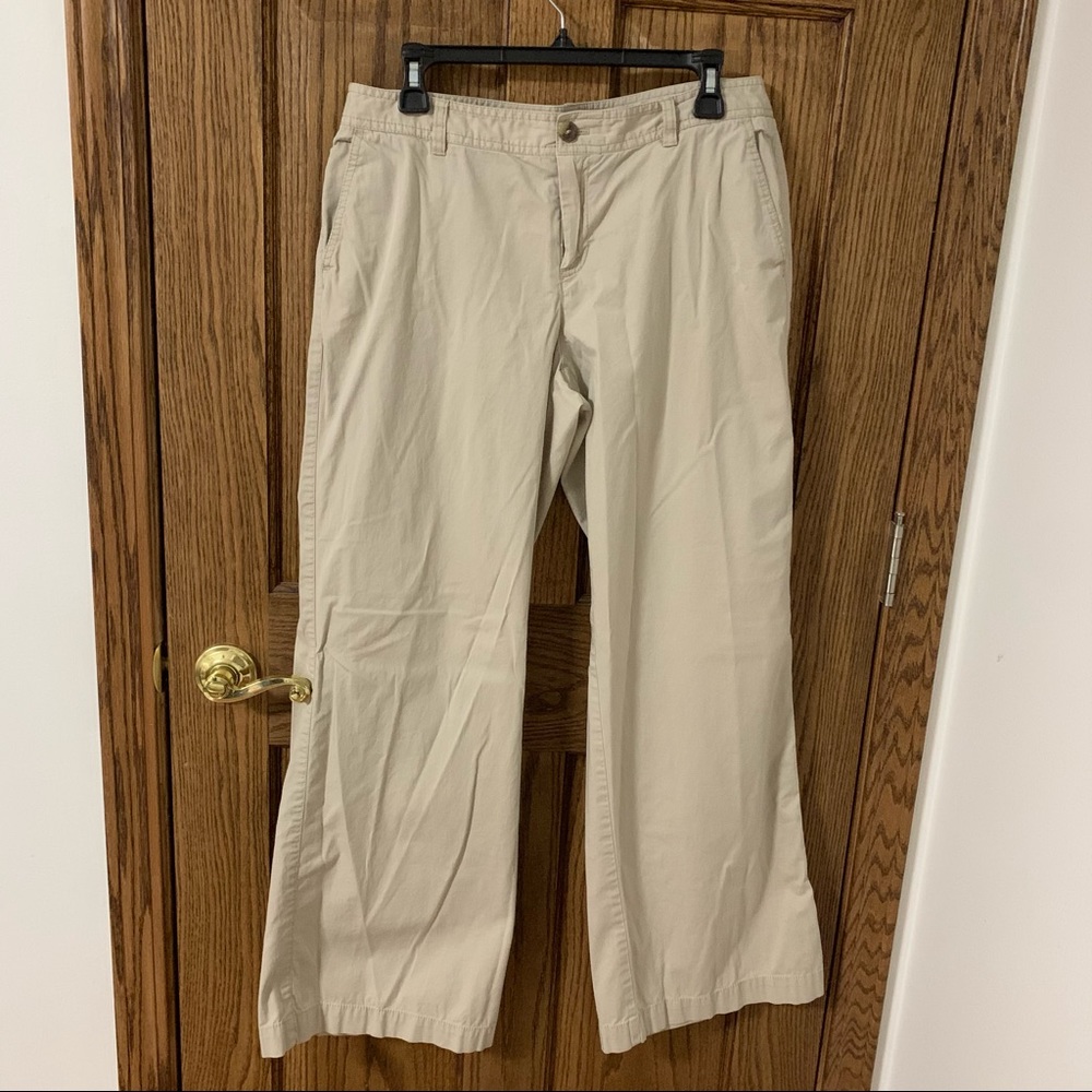 GAP Women’s Wide Leg Flare Khaki Pants